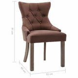 vidaXL Eetkamerstoelen 2 st stof zwart