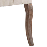 vidaXL Eetkamerstoelen 2 st linnen-look stof beige
