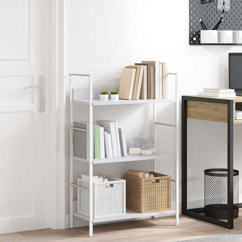 vidaXL Boekenkast met 3 schappen 60x27,6x90,5 cm bewerkt hout zwart