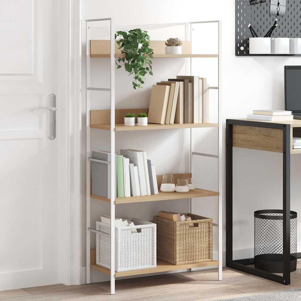 vidaXL Boekenkast met 3 schappen 60x27,6x90,5 cm bewerkt hout zwart