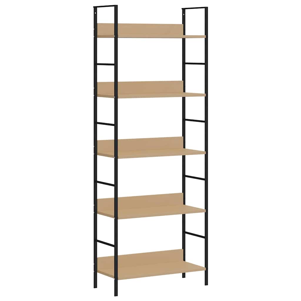 vidaXL Boekenkast met 3 schappen 60x27,6x90,5 cm bewerkt hout zwart
