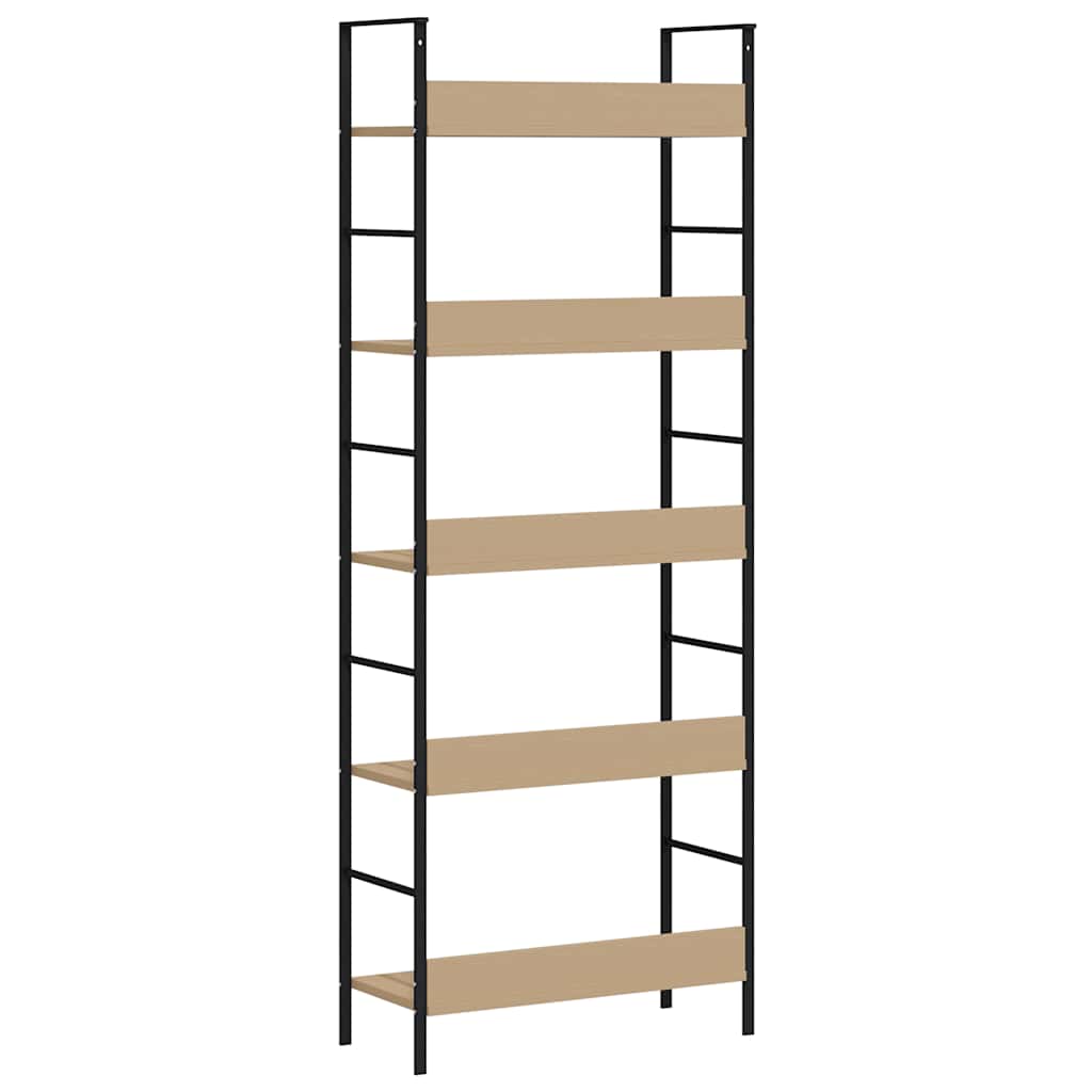 vidaXL Boekenkast met 3 schappen 60x27,6x90,5 cm bewerkt hout zwart