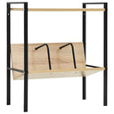vidaXL Bookcase with 2 shelves 52x28x59 cm engineered wood black