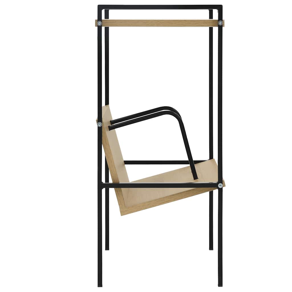 vidaXL Bookcase with 2 shelves 52x28x59 cm engineered wood black