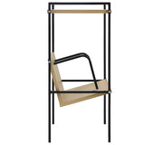 vidaXL Bookcase with 2 shelves 52x28x59 cm engineered wood black
