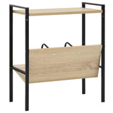 vidaXL Bookcase with 2 shelves 52x28x59 cm engineered wood black