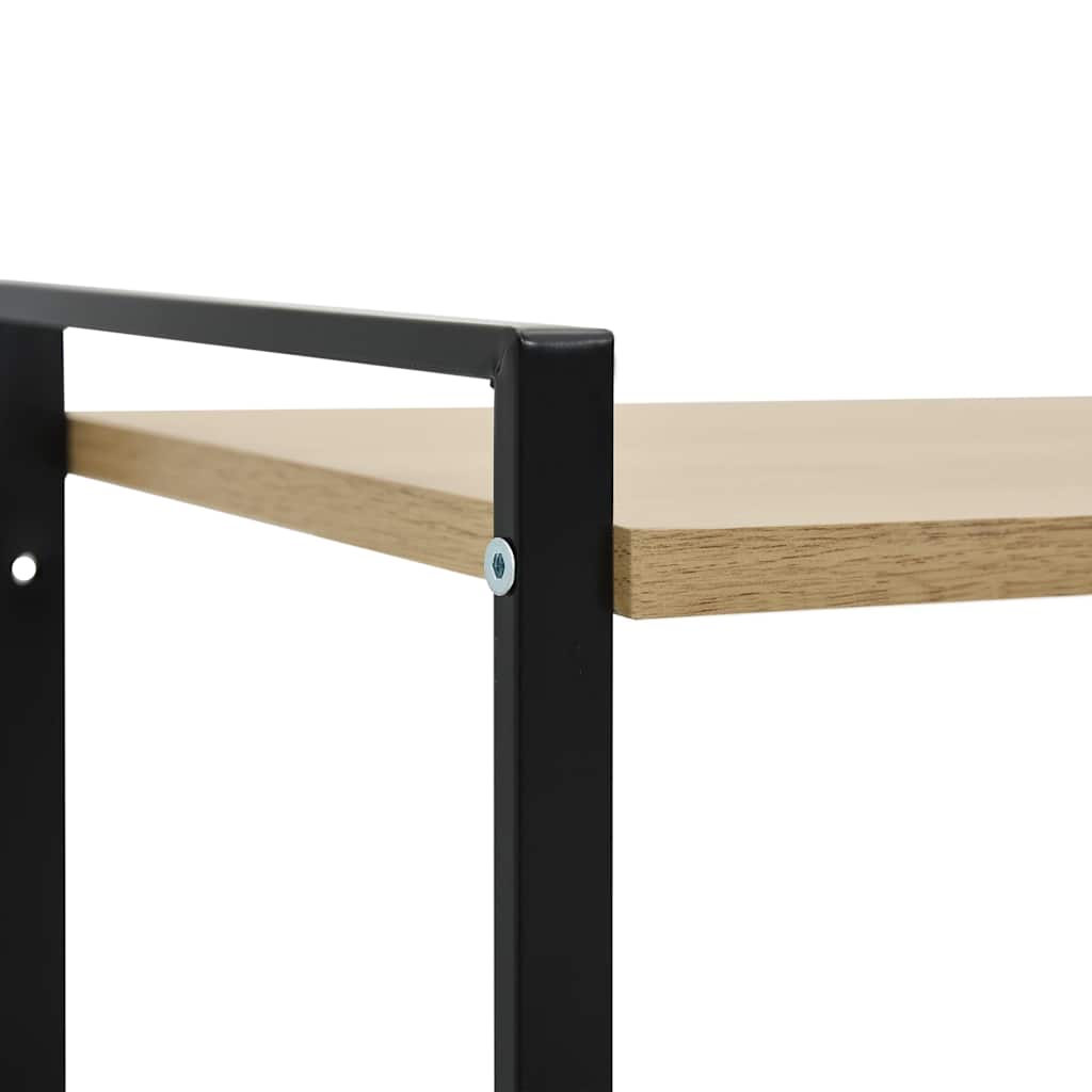 vidaXL Bookcase with 2 shelves 52x28x59 cm engineered wood black