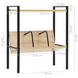 vidaXL Bookcase with 2 shelves 52x28x59 cm engineered wood black