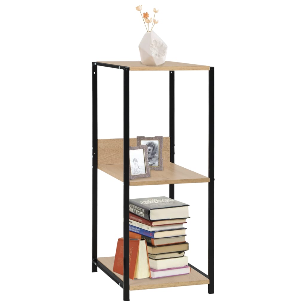 vidaXL Boekenkast 33,5x39,6x79,7 cm bewerkt hout zwart