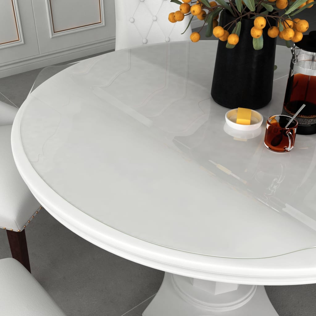 vidaXL Tafelbeschermer Ø60 cm 1,6 mm PVC transparant