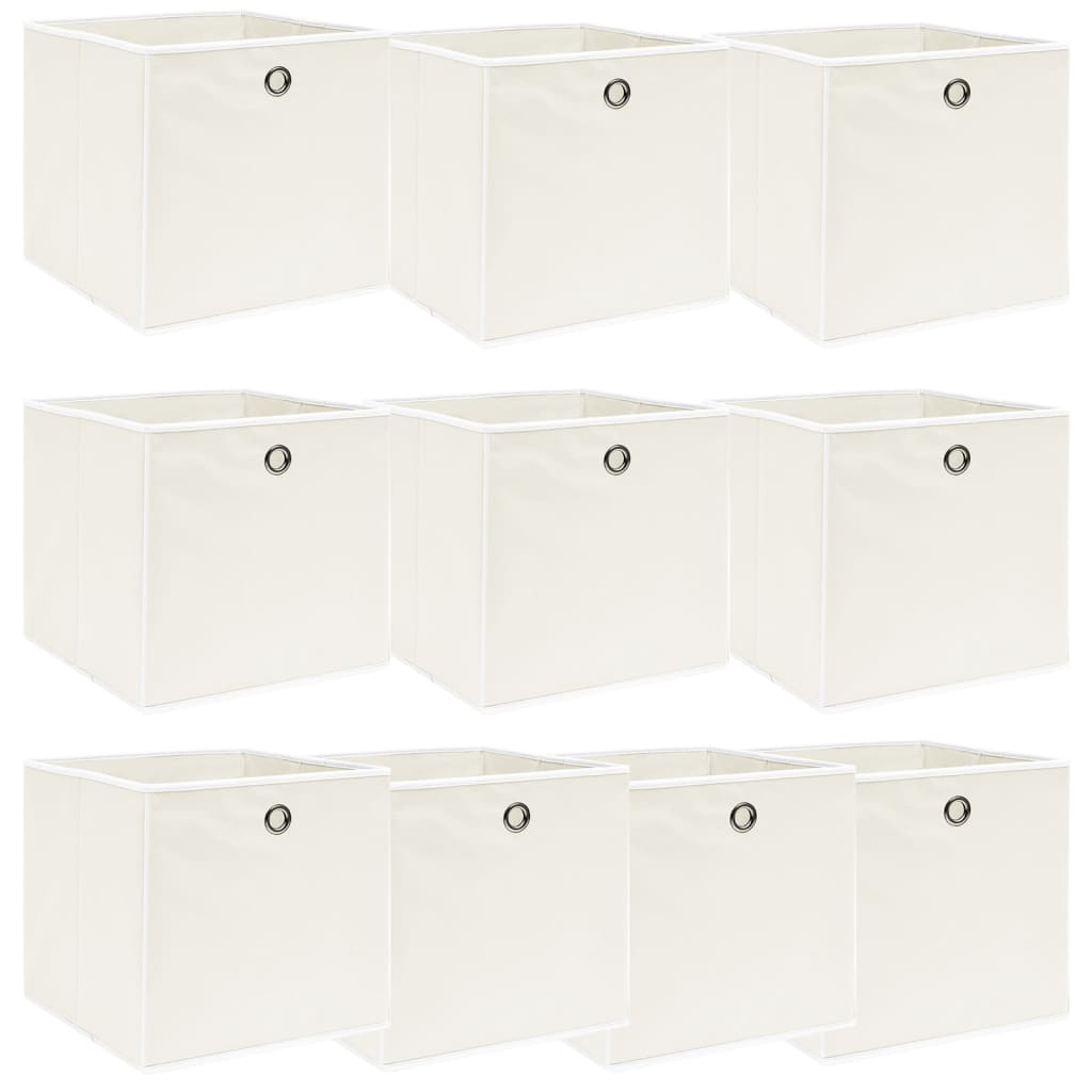 vidaXL Storage Boxes with Lid 4 pcs 32x32x32 cm Fabric Black