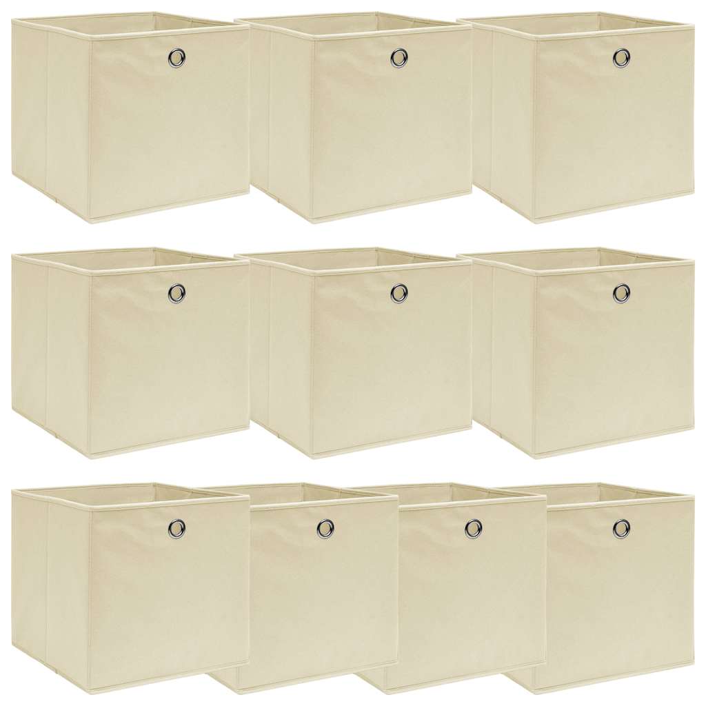 vidaXL Storage Boxes with Lid 4 pcs 32x32x32 cm Fabric Black