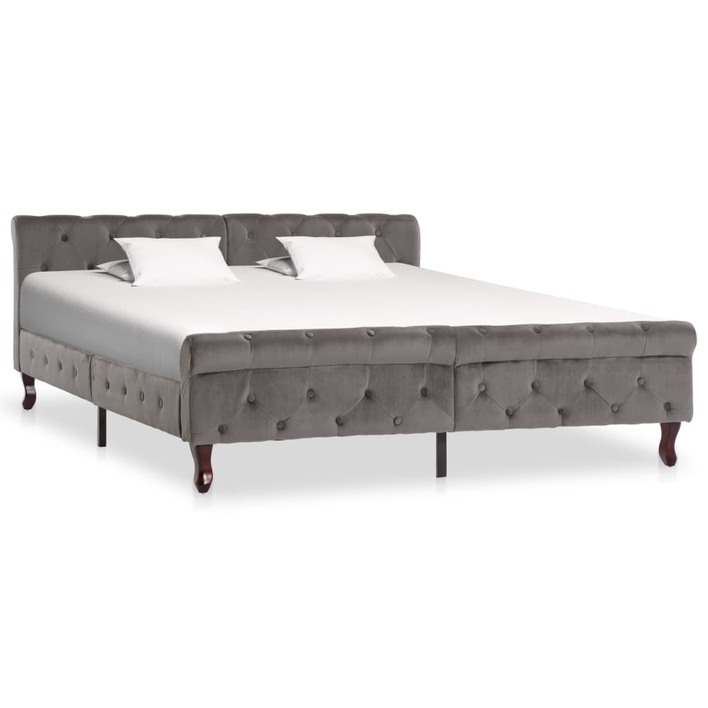 vidaXL Bed Frame velvet black 90x200 cm