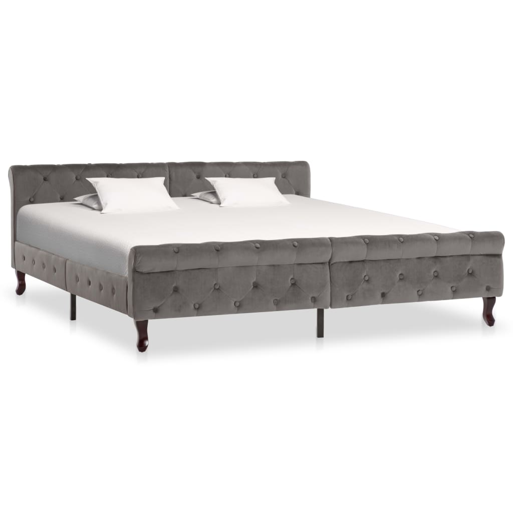 vidaXL Bed Frame velvet black 90x200 cm