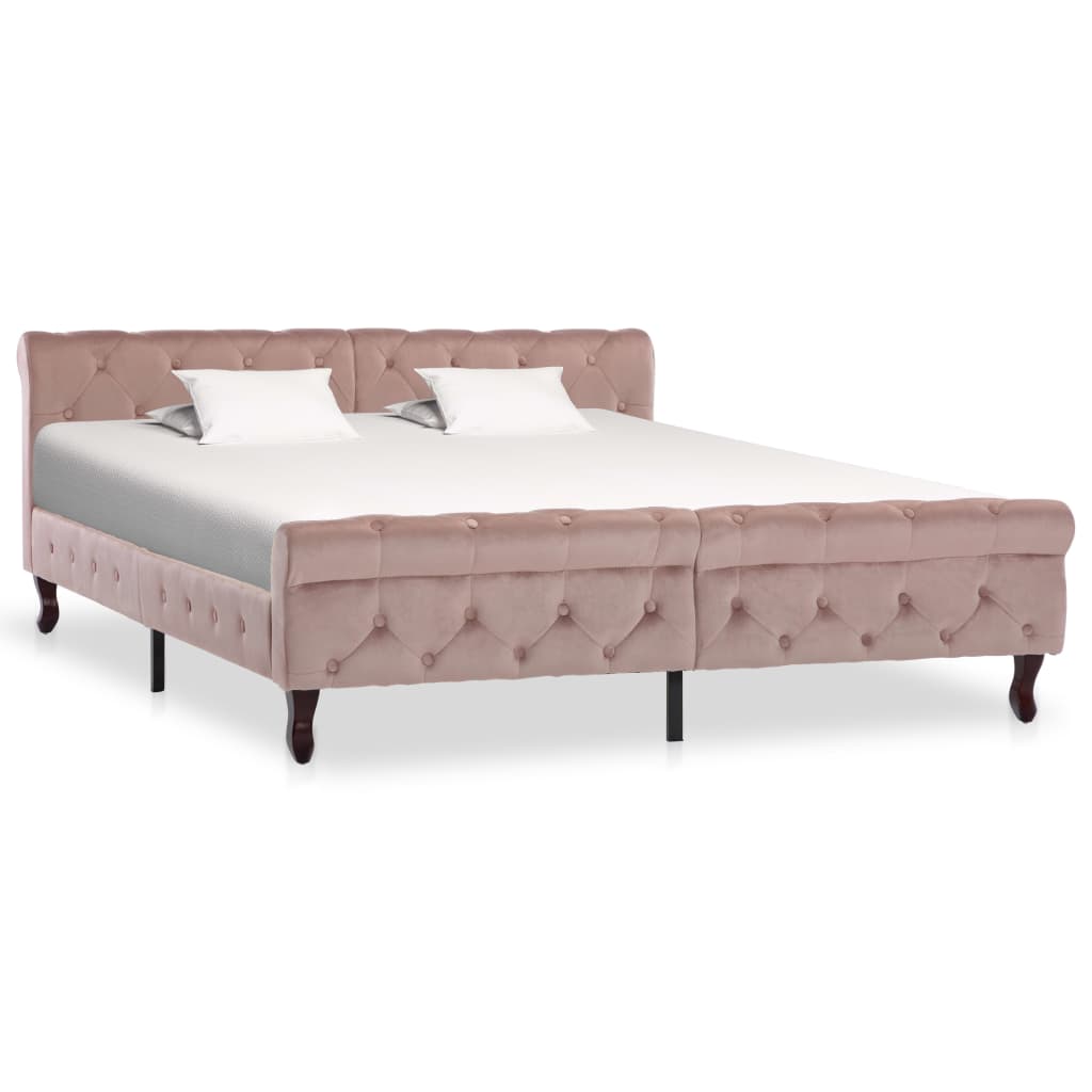 vidaXL Bed Frame velvet black 90x200 cm