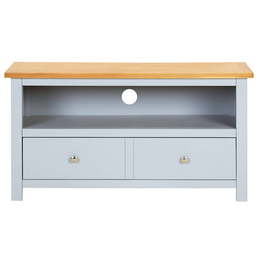 vidaXL Tv-meubel 120x35x48 cm massief eikenhout