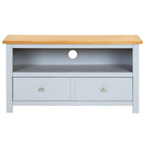 vidaXL Tv-meubel 120x35x48 cm massief eikenhout