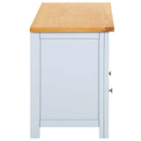 vidaXL Tv-meubel 120x35x48 cm massief eikenhout