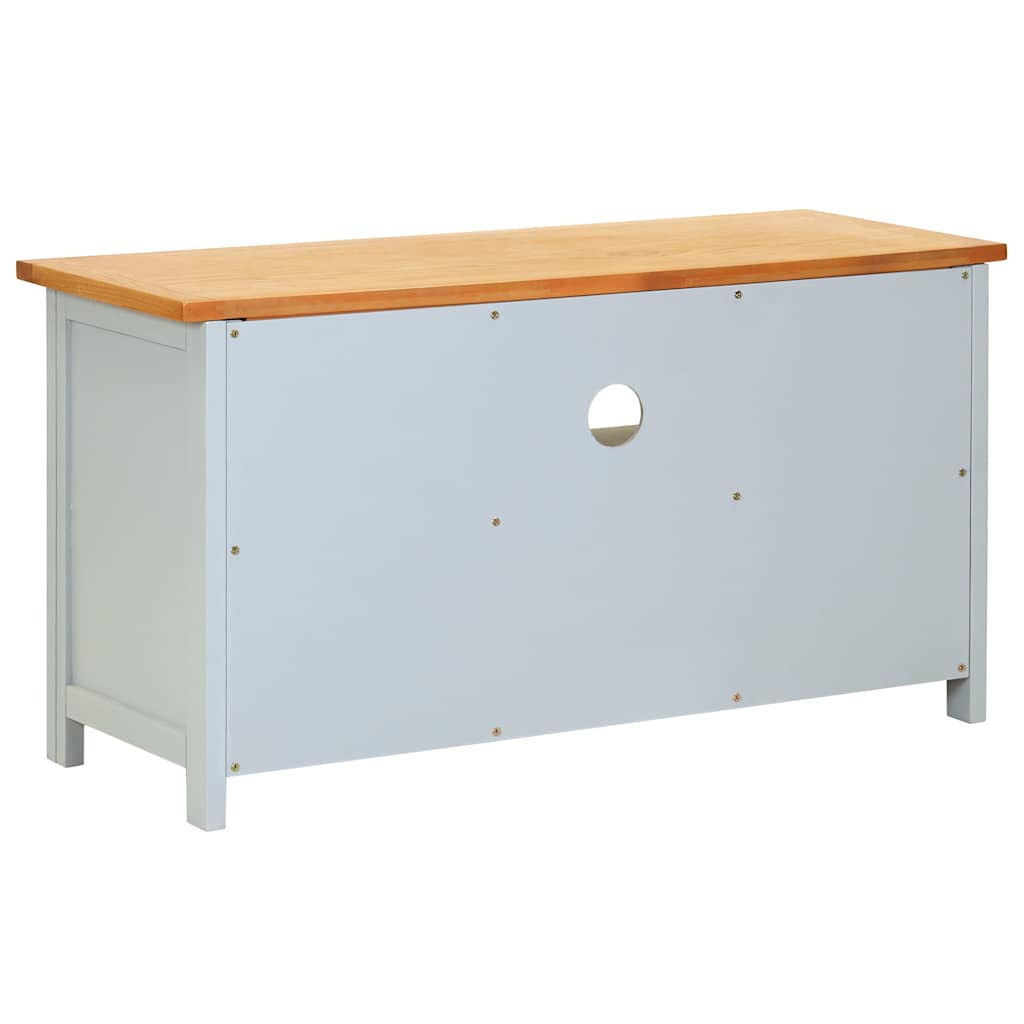 vidaXL Tv-meubel 120x35x48 cm massief eikenhout