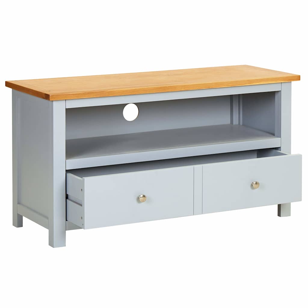 vidaXL Tv-meubel 120x35x48 cm massief eikenhout