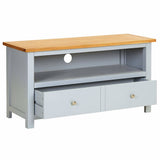 vidaXL Tv-meubel 120x35x48 cm massief eikenhout