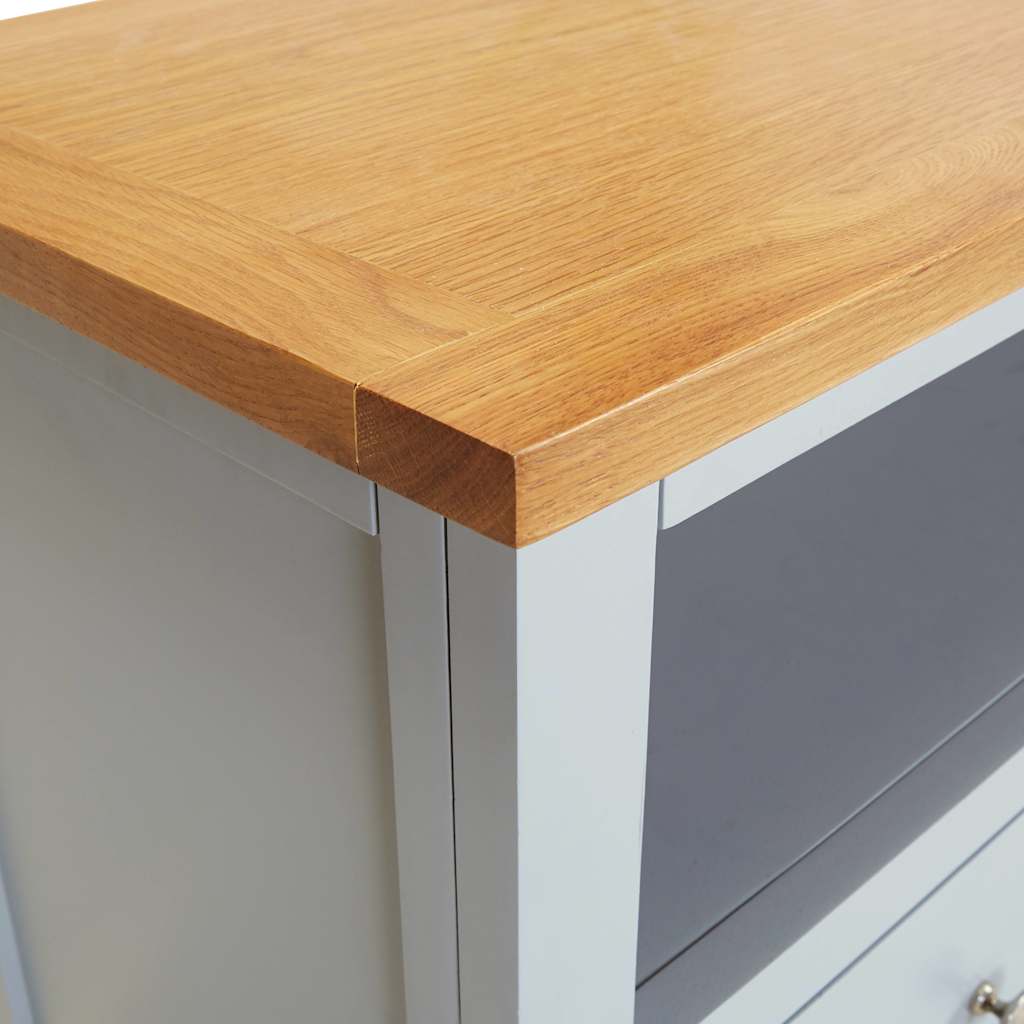 vidaXL Tv-meubel 120x35x48 cm massief eikenhout