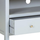 vidaXL Tv-meubel 120x35x48 cm massief eikenhout