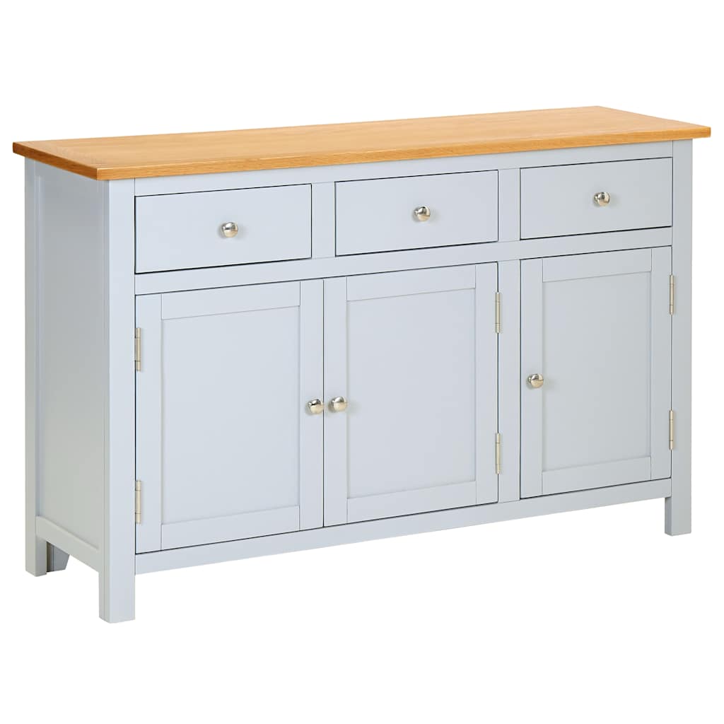 vidaXL Dressoir 110x33,5x70 cm massief eikenhout