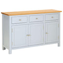 vidaXL Dressoir 110x33,5x70 cm massief eikenhout