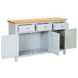 vidaXL Dressoir 110x33,5x70 cm massief eikenhout