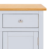 vidaXL Dressoir 110x33,5x70 cm massief eikenhout