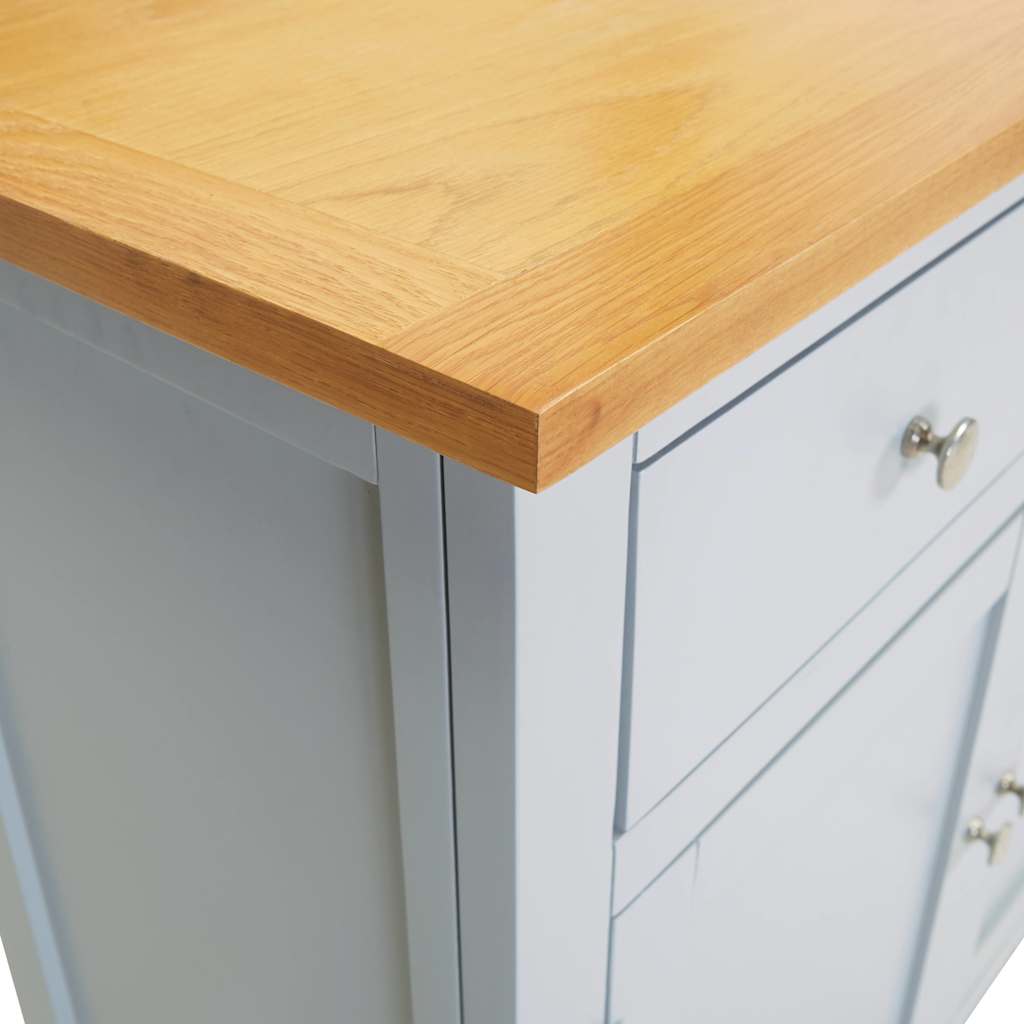 vidaXL Dressoir 110x33,5x70 cm massief eikenhout