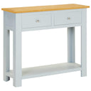 vidaXL Wandtafel 118x35x77 cm massief eikenhout