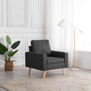 vidaXL Fauteuil stof lichtgrijs