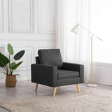 vidaXL Fauteuil stof lichtgrijs