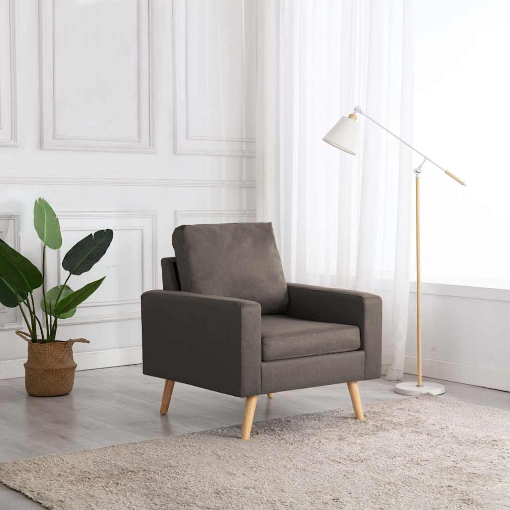 vidaXL Fauteuil stof lichtgrijs