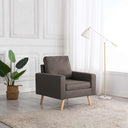 vidaXL Fauteuil stof lichtgrijs