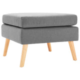vidaXL Footstool fabric light grey