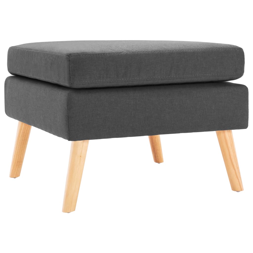 vidaXL Footstool fabric light grey