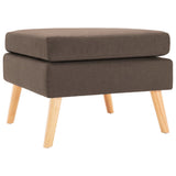 vidaXL Footstool fabric light grey