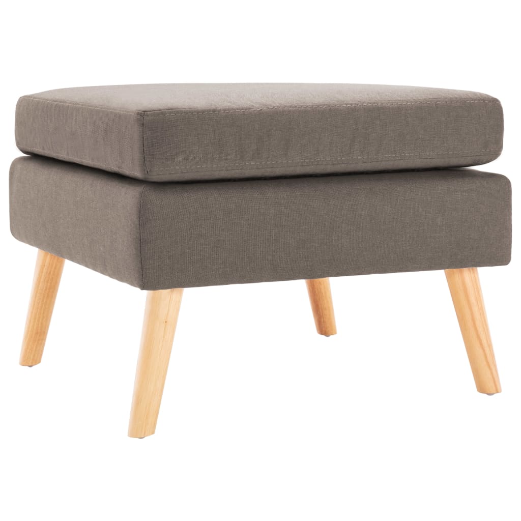 vidaXL Footstool fabric light grey