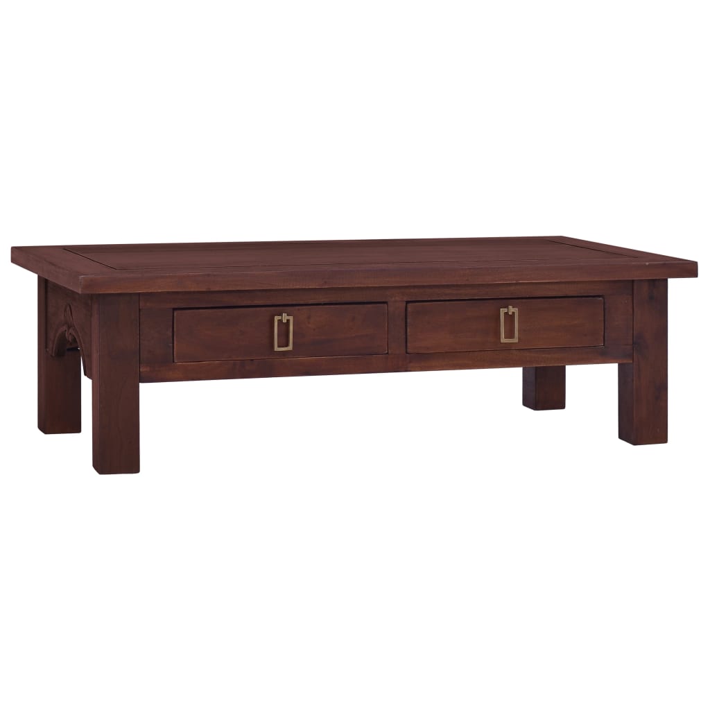 vidaXL Coffee Table 100x50x30 cm Solid Mahogany Wood Classic Brown