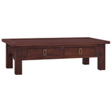 vidaXL Coffee Table 100x50x30 cm Solid Mahogany Wood Classic Brown