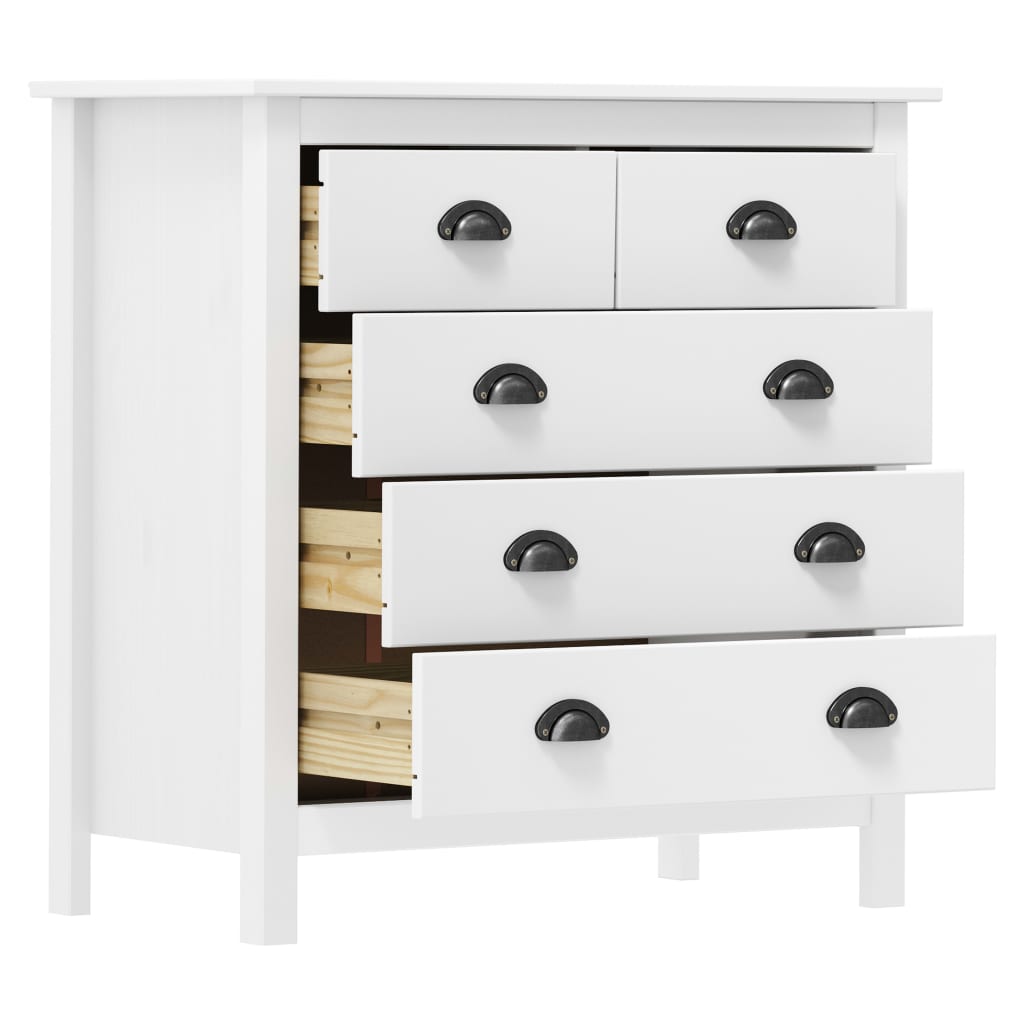 vidaXL Dressoir Hill 46x35x80 cm massief grenenhout