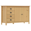 vidaXL Dressoir Hill 130x40x80 cm massief grenenhout honingbruin