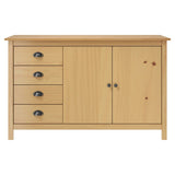 vidaXL Dressoir Hill 130x40x80 cm massief grenenhout honingbruin