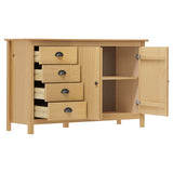 vidaXL Dressoir Hill 130x40x80 cm massief grenenhout honingbruin