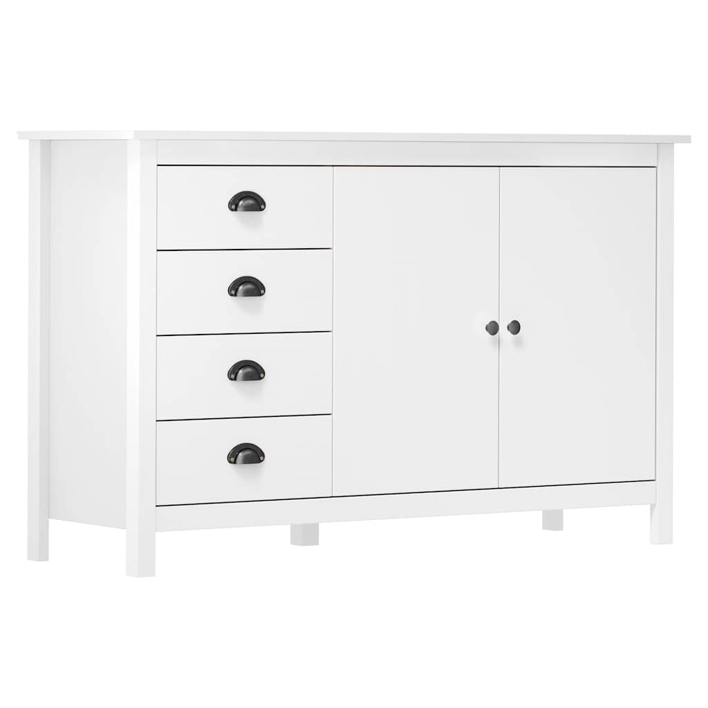 vidaXL Dressoir Hill 130x40x80 cm massief grenenhout honingbruin