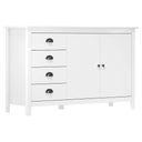 vidaXL Dressoir Hill 130x40x80 cm massief grenenhout honingbruin