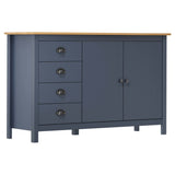 vidaXL Dressoir Hill 130x40x80 cm massief grenenhout honingbruin